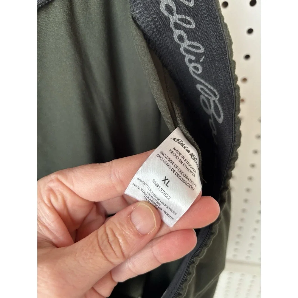 Eddie‎ Bauer Lounge Pull On Athletic Shorts Men's XL Drawstring Zip Pocket
